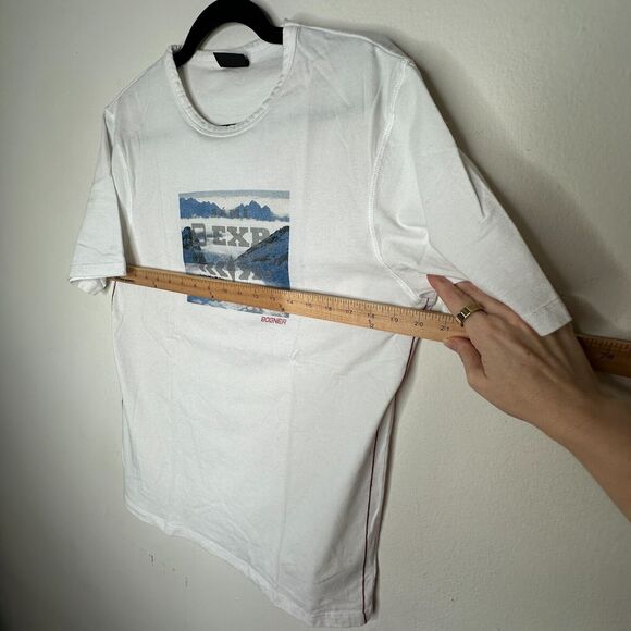 Bogner Ivory Blue Dog Sled Graphic Short Sleeve Round Neck Tee Shirt XL - Picture 10 of 12